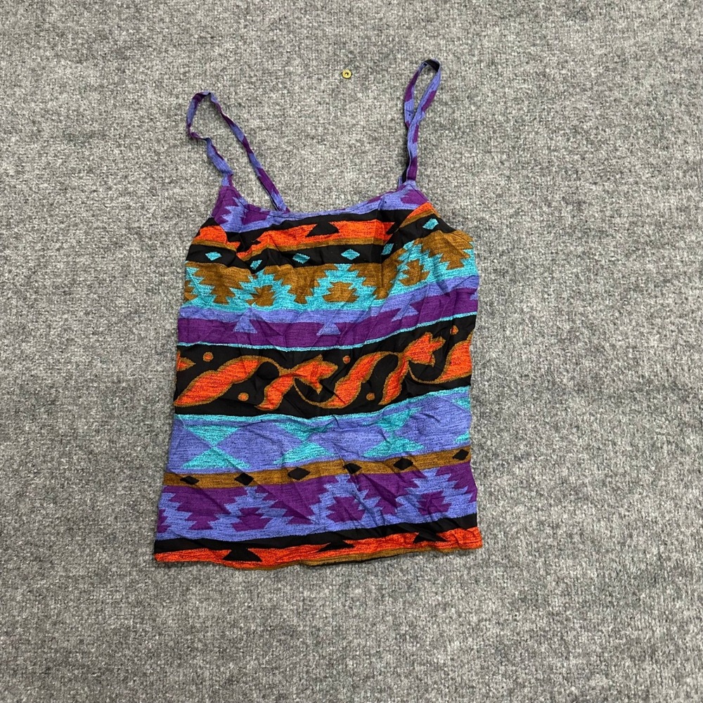 Unbranded Tank Top Womens Size S Rayon Multicolor Southwestern Geometric Cami
